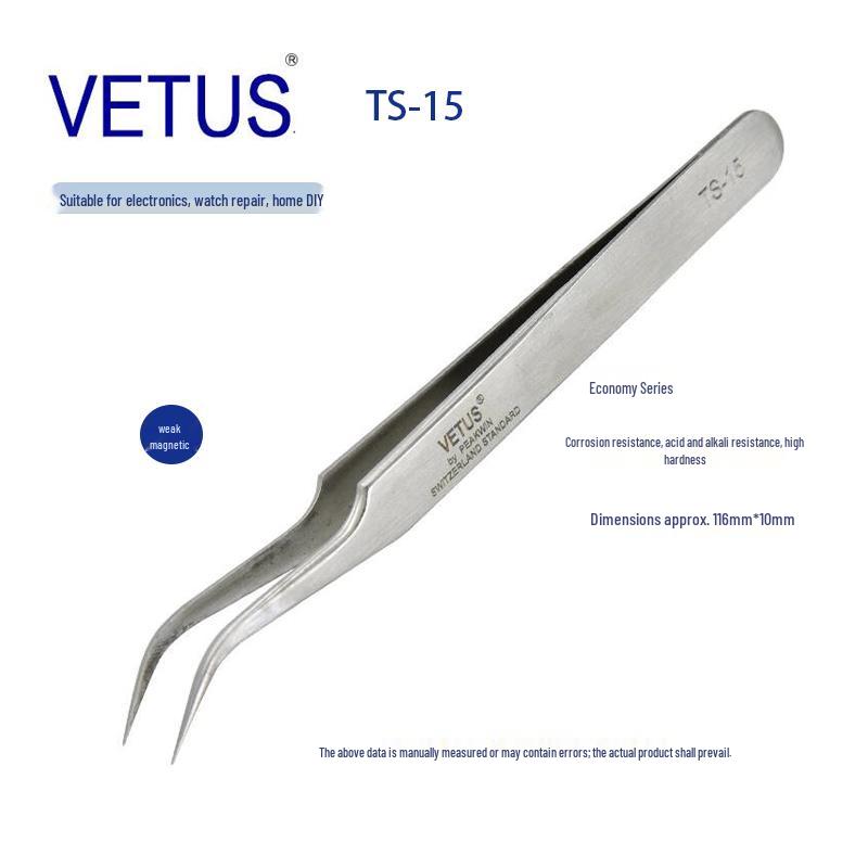 

VETUS TS-15 Прецизионные Пинцеты из Нержавеющей Стали для Коррекции Бровей и Удаления Волос