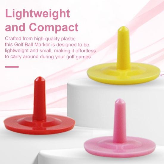 50 stk golfballmarkører Bulk ballposisjonsmarkører Flerfarget plast flat runde posisjonsmarkører Lett golftilbehør