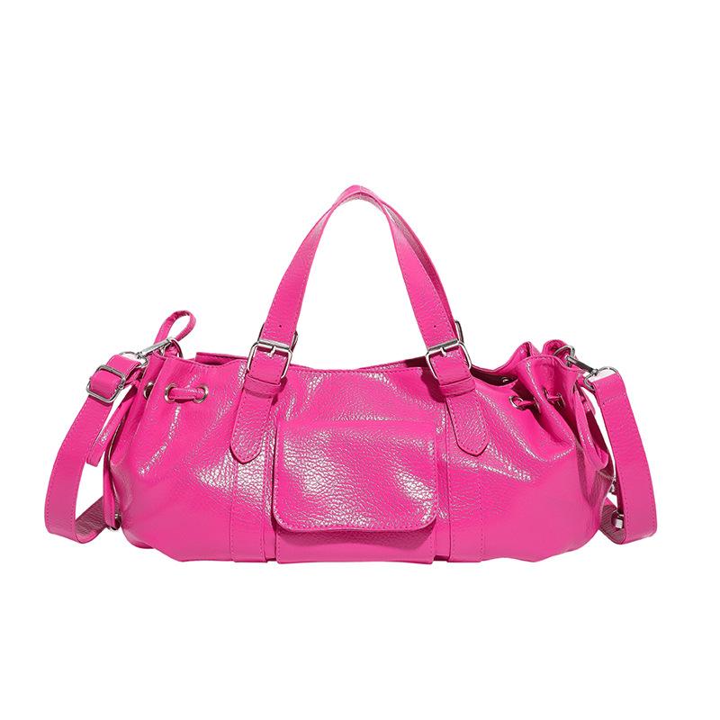 Premium Textured Small Bag Women's New Versatile Shoulder Underarm Bag Niche Pleated Baguette Bag