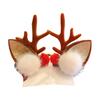 1 Pair Kids Reindeer Antler Hair Clips Soft Plush Christmas Hairpin for Baby Girl Toddler Cute Photo Prop Party Hair Accessory