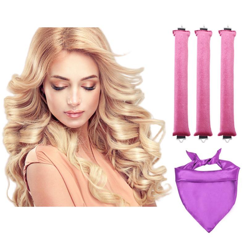 Heat-Free Curling Iron: Effortless Big Wave Curler for European & American Styles