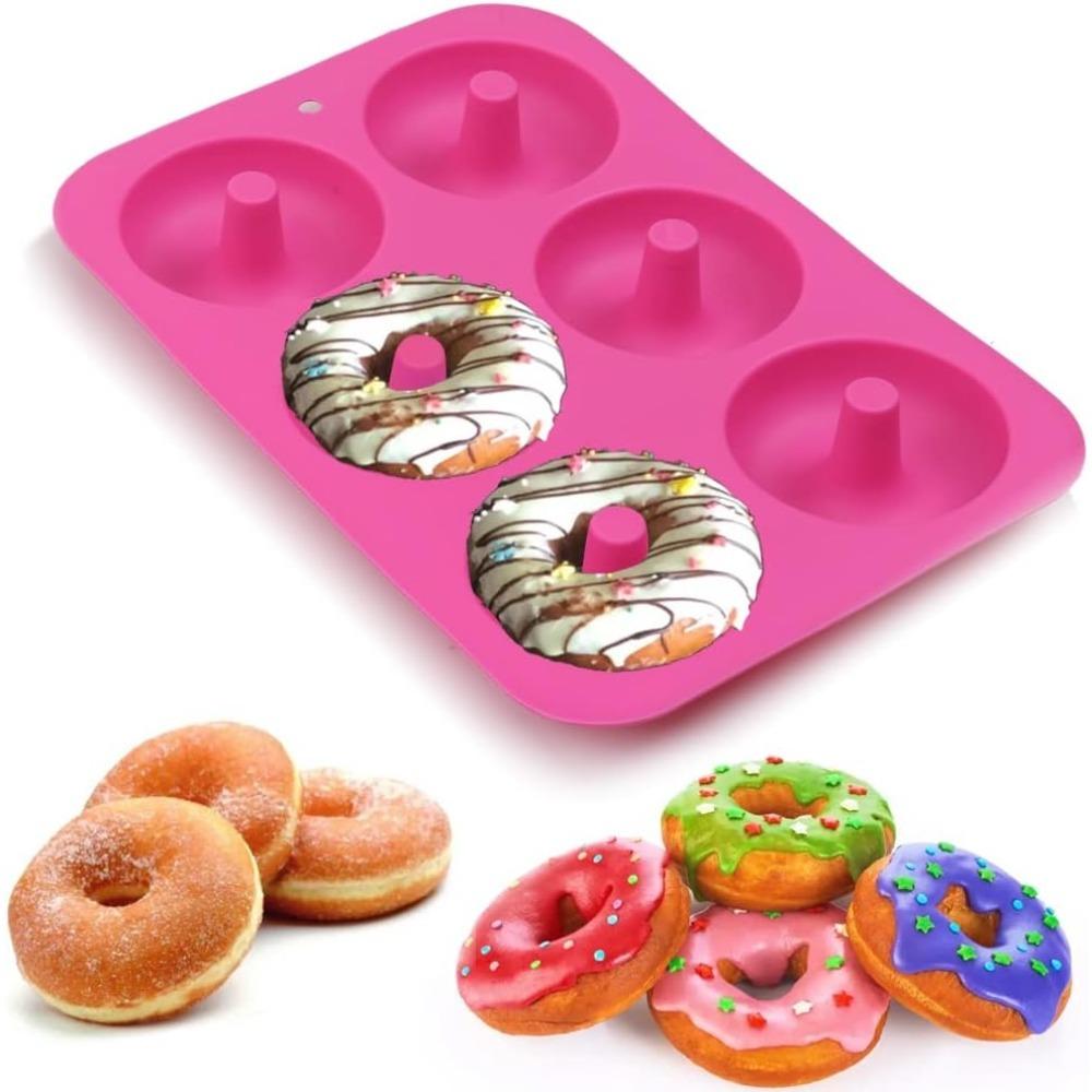 6 Holes Silicone Donut Mold Baking Pan Non-Stick Baking Pastry Chocolate Cake Dessert DIY Decoration Tools Bagels Muffins Donuts
