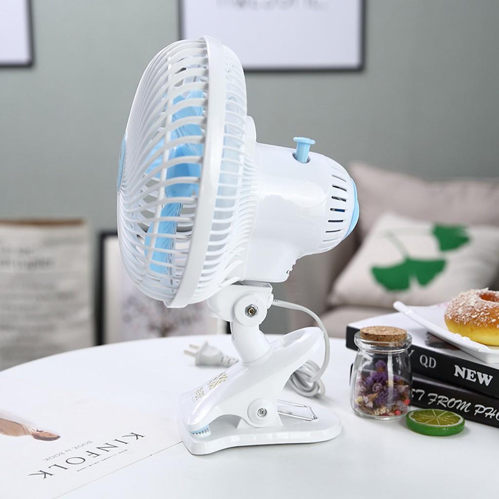 20W Mini Desktop Fan High-Speed Air Desk and Clip On Fan 180 Degree Adjustable With Fan Head Clamp For Dormitory Office