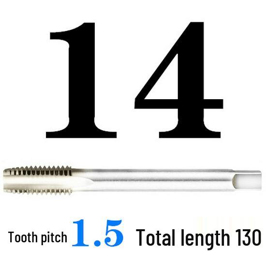 Extended Shank Fine Thread Tap for Hand and Machine Use, Non-standard Sizes M4-M24