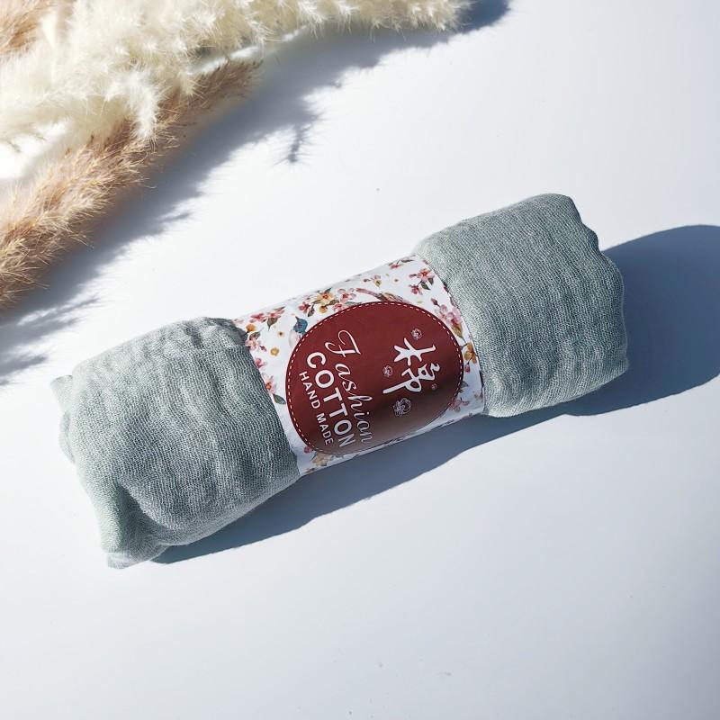 62-122 Colors Crinkle Cotton Underscarf Pleated Pompom Plain Hijab With Tassels Islamic Turban Warp