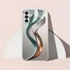 Abstract Art Silver Plated Glass Phone Case Suitable for Samsung GalaxyS26 S25 S24 S22 S21 S20FE/Ultra/Plus Anti Drop Back Cover