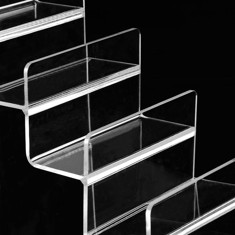 Acrylic Display Stand Multi-layer Step-shaped Wallet Holder Mobile Phone Case Holder Leather Clip Stand Transparent Base