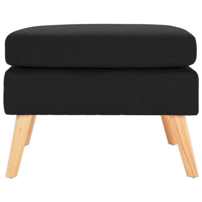 VidaXL Repose-pied Noir Tissu