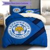 Leicester City FC  Pattern Bedding Quilt Set  Home Decoration  Gift (1 * Duvet Cover + 2 * Pillowcase  Without Core)