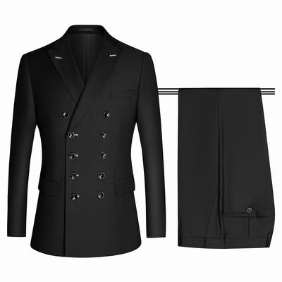 Pánské obleky Profesionální Business Casual Obleky Módní Dvouřadé Obleky Slim Obleky Svatba Ženich Párty Ples Skinny Kostým