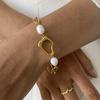  Ocean Style Stainless Steel Natural Pearl Drop Necklace Bracelet Anti Allergic Metal High Quality Daily Jewelry Gift