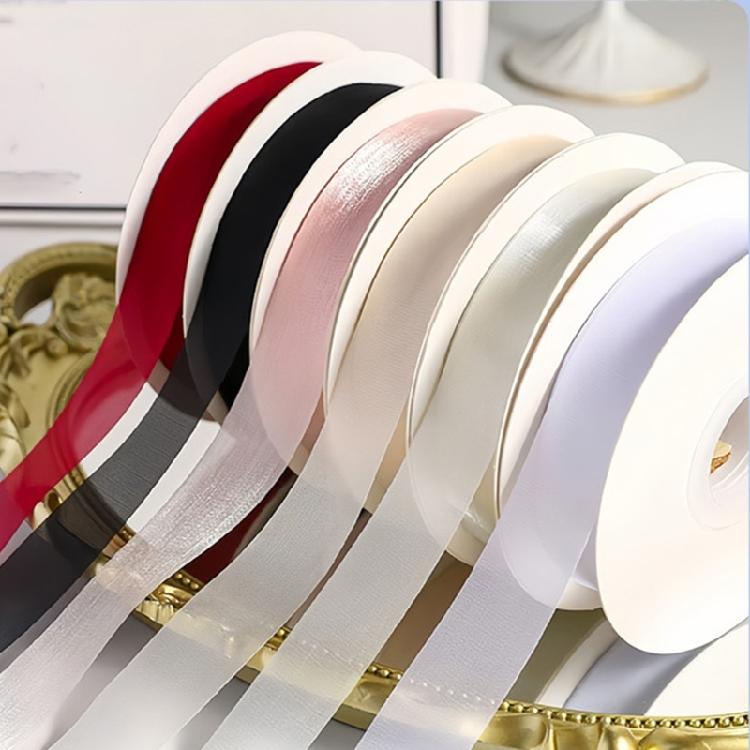 Decorative Ribbon 25mmX20Yard Sheer Organza Ribbon for Art Craft Bouquet Gift Wrapping Bowknot Making Hair Accessories