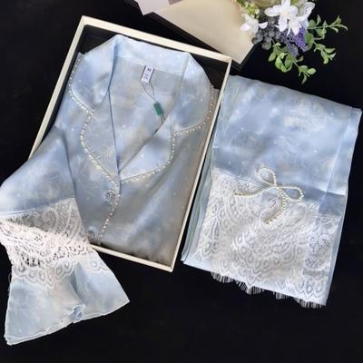 Loose Lace French Home Clothes New Comfortable Pajamas Women's Sweet Long-sleeved Trousers Pajama Set
