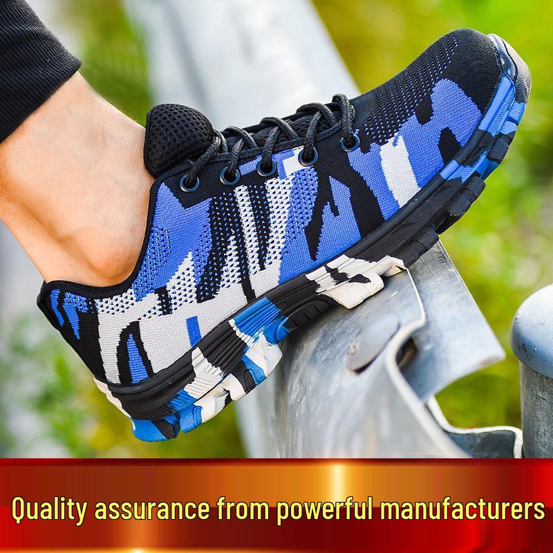 Breathable Lightweight Safety Shoes: Anti-Smash & Puncture Protection for Construction and Workshops