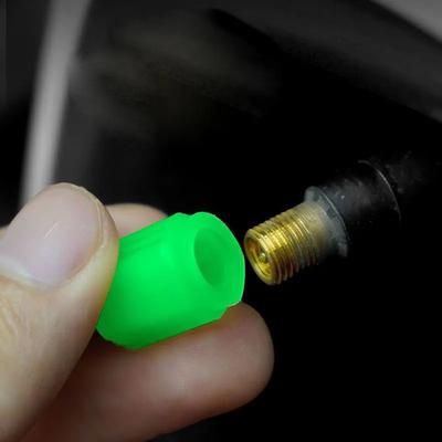 VIP Luminous Car Valve Caps Fluorescent Night Glowing Car Motorcycle Bicycle Bike Wheel Tyre Hub Luminous Valve Stem Caps Decor