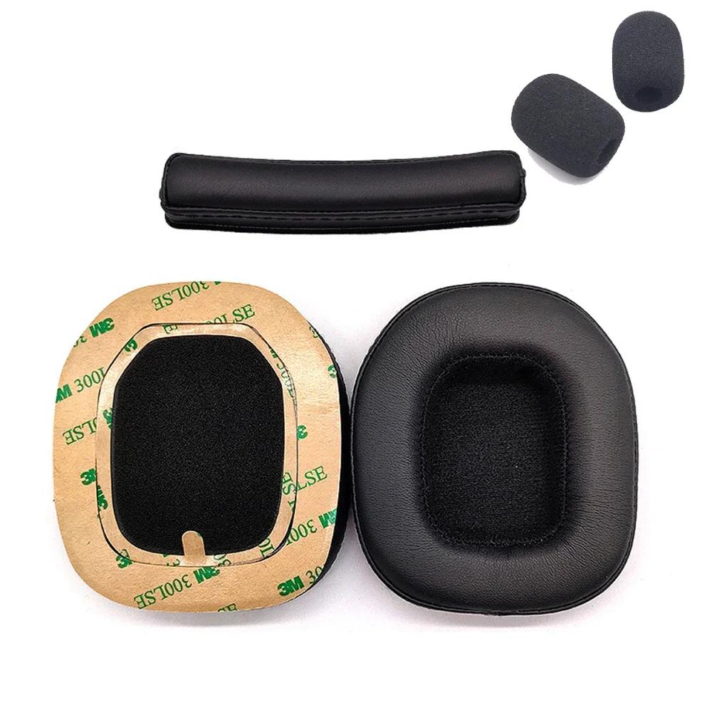 Replacement Protein Leather Ear Pads Cushion Cover Earpads for Logitech Astro A10 A30 A40 A50 Gen3 Gen4 Headset