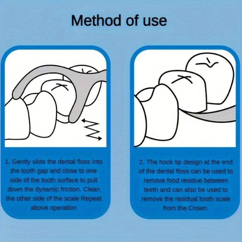 50 Piece Set of Healthy Dental Floss Sticks - Deep Cleaning, Portable and Disposable Daily Oral Care, Teeth Cleaning Tools