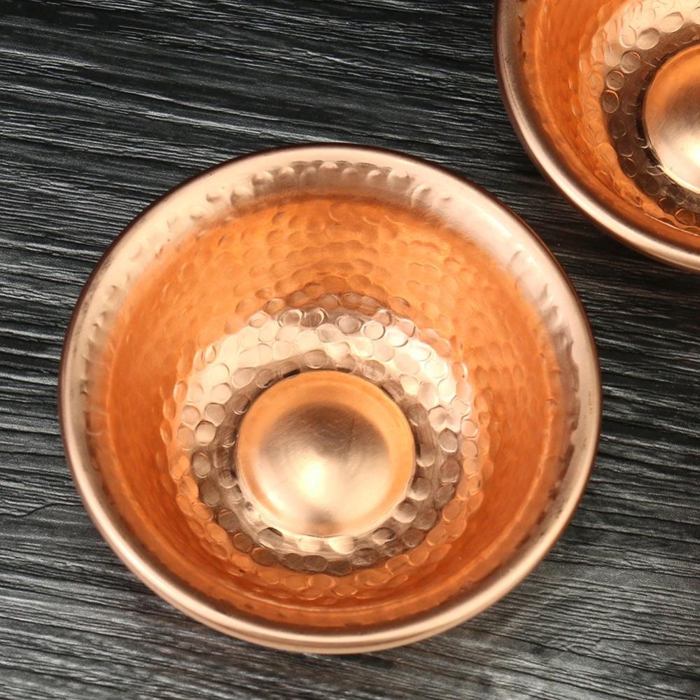 Copper Water Offering Bowl Glossy Buddhism Tibetan Bowl Holy Water Bowl  Decorative