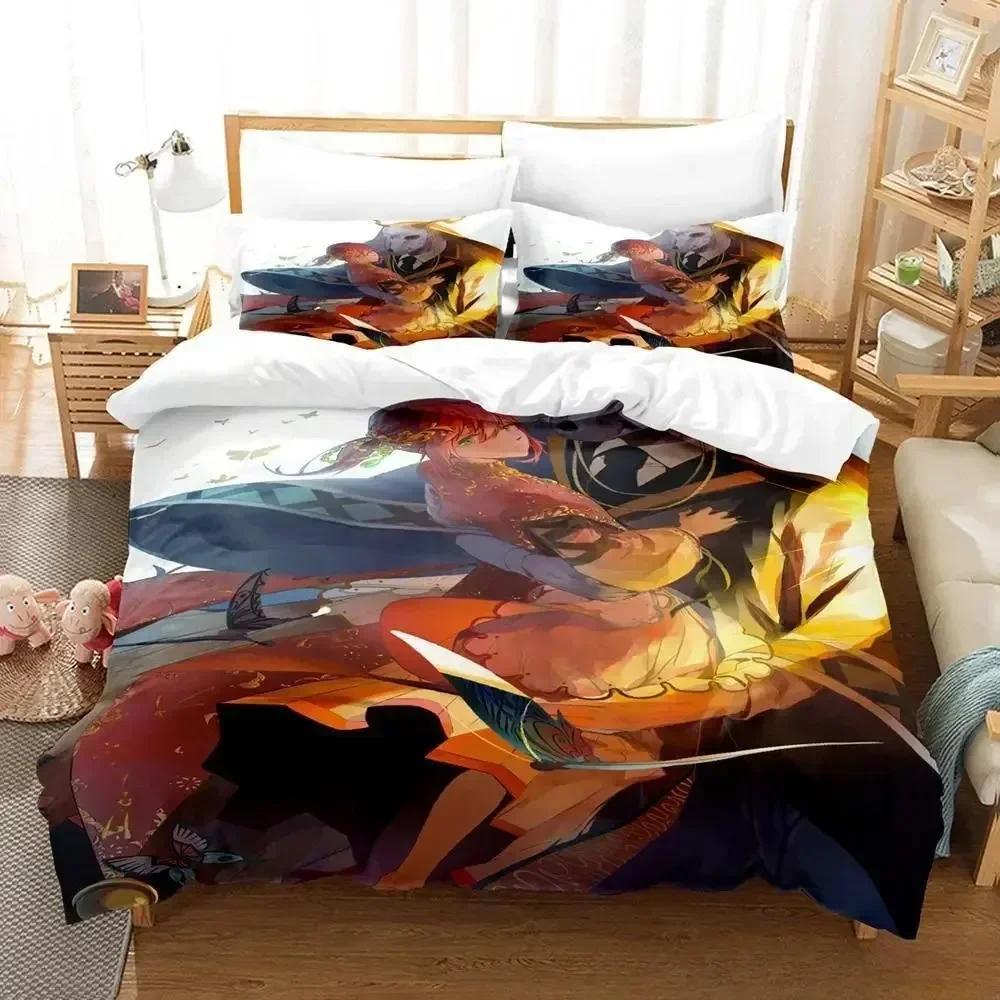 3D Print  Mahou Tsukai no Yome Bed Set Duvet Cover Pillowcase Bedding Set Bed Linen Sheet Quilt Cover Full Queen King Size