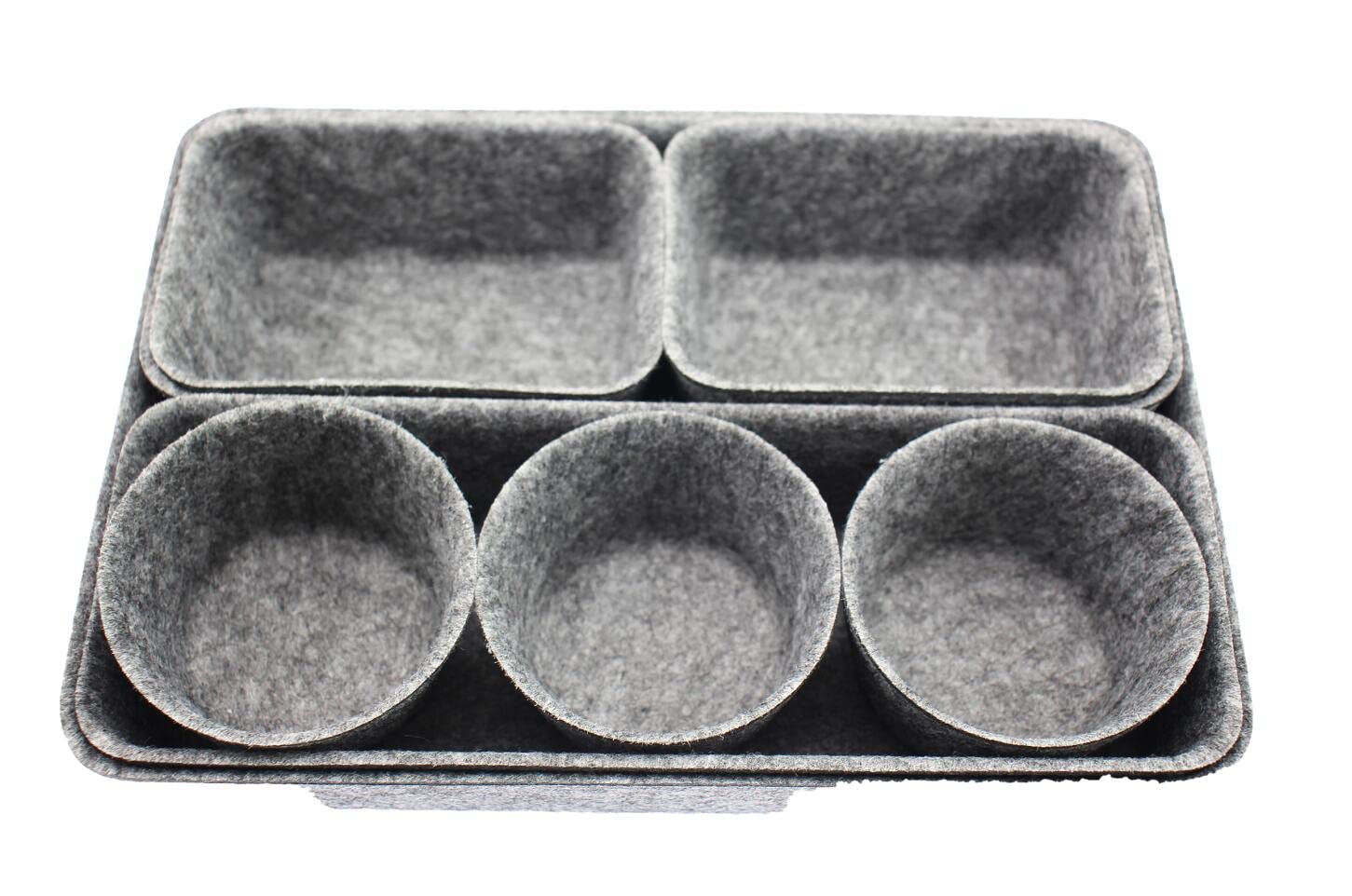 Speed Mao Drawer Organizer Small Item Storage Set of for Organizing Dividers, Felt, Boxes, Gray, 8, Stationery, Cosmetics, etc.
