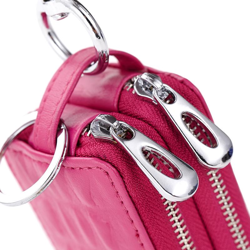 Crocodile Pattern Key Bag Men's, Car Key Bag Factory Wholesale Double Zipper Key Bag Tide