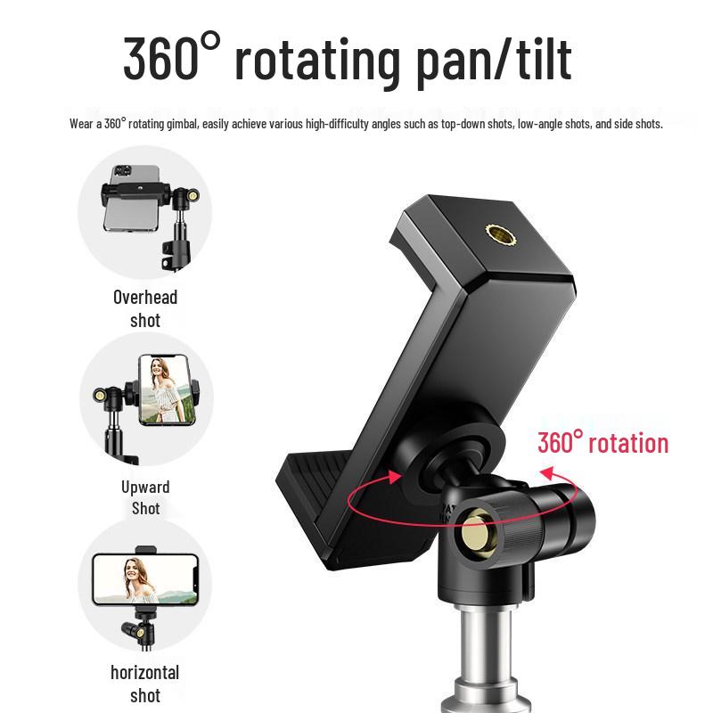 Multi-Functional Mobile Phone Tripod with Ring Light for Live Broadcasting and Selfies