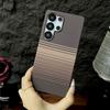 Funda Magnética Delgada con Patrón de Fibra de Carbono para Samsung Galaxy S25 S24 Ultra Plus S25Ultra PC Rígida Sin Marco Cubierta para Carga Inalámbrica