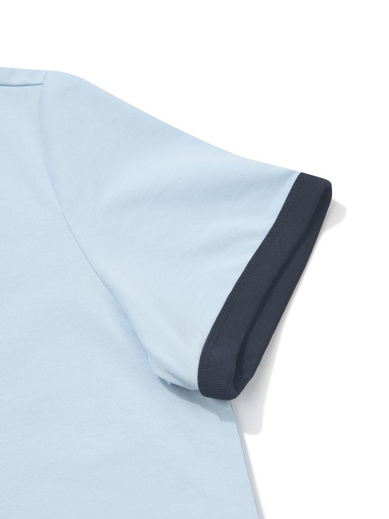 NORDISK Crop Ringer Short Sleeve T-Shirt - W_Ice Blue