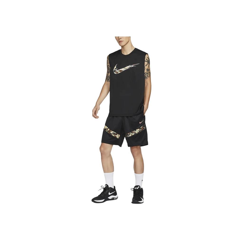 Nike Icon Dri-FIT Logo Patchwork Camouflage Elastic Waist Basketball Shorts Men shorts Black HM4464010