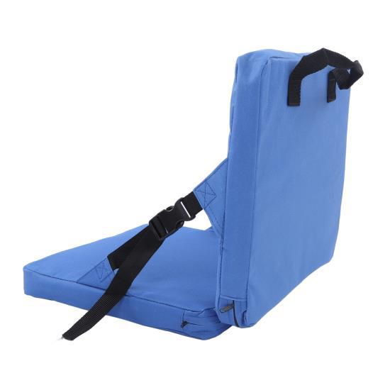 Thickened Anti Dirt Outdoor Seat Back Cushion Portable Folding Stadium Seat with Back Support for Camping Concert Blue 
