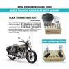 Royal Enfield "New Classic 350" Reborn "Black Touring Rider Seat" With "Spring"