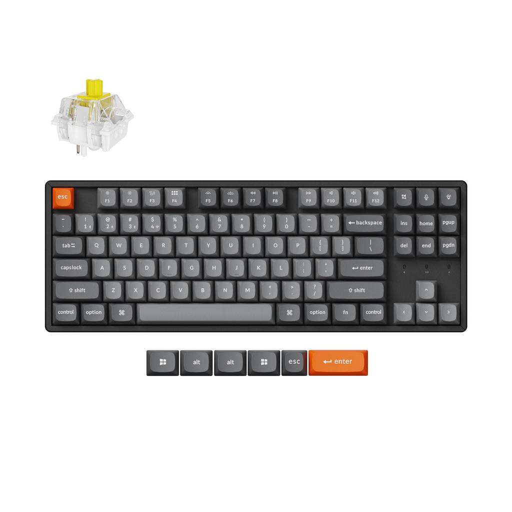 K8 Max QMK Wireless Custom Mechanical Bluetooth Wireless and QMK Aluminum US RGB Super Hot Mac Windows Linux Compatible Super Mechanical Banana Axis