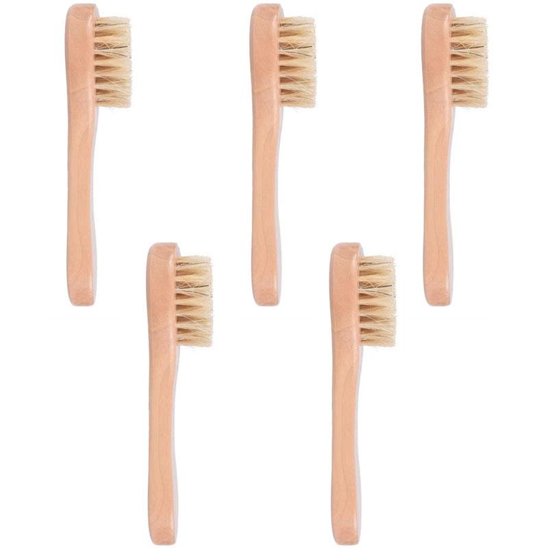 Natural Bamboo Horse Hair Facial Cleansing Brush Deep Exfoliating Massage Face Care Tool for Gentle Skin Cleaning