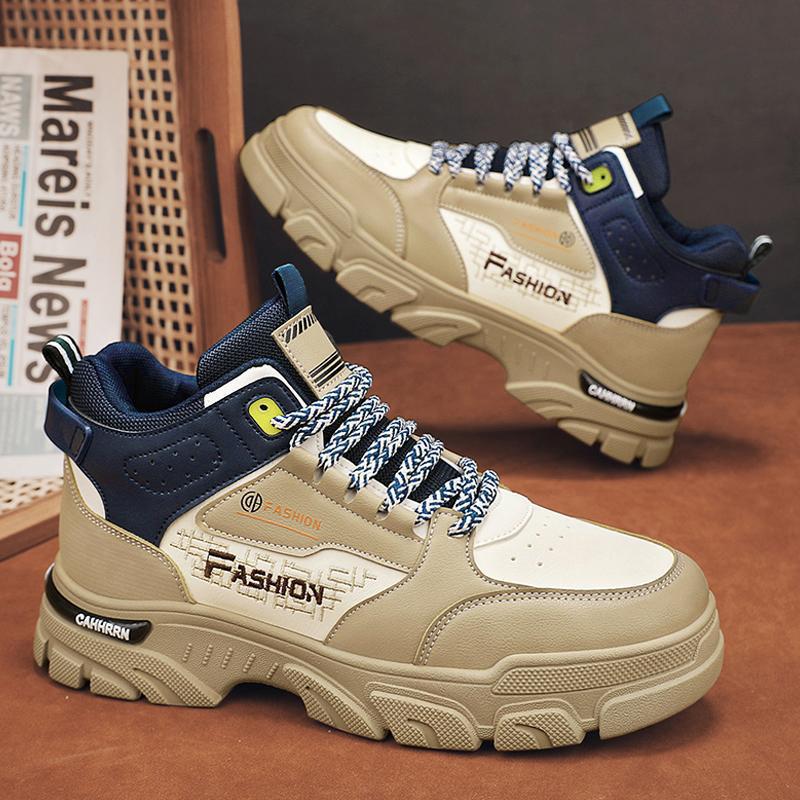 Autumn and Winter High-top Martin Boots Tooling Locomotive Shoes Versatile Casual Shoes Trendy Shoes Outdoor Men's Shoes