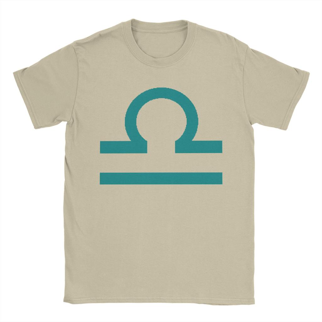 Humor libra teal sign latula terezi pyrope T-Shirt for Men Round Collar 100% Cotton T Shirts Short Sleeve Tees Clothing