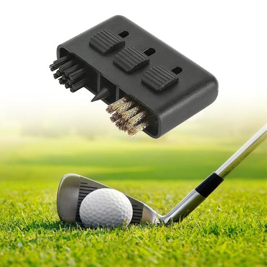 Mini Golf Club Brush 3 In 1 Debris Removal Pocket Sized Putter Wedge