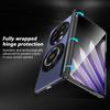 KEYSION 360° Rotating Magnetic Ring Stand Phone Case for MagSafe for OPPO Find N5 Hinge Phone Cover with Glass Screen Protector