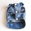 New Kangdarpet Modern Fashion Dog Ripped Jeans Denim Vest Coat with Print Pattern Four Seasons Clothes