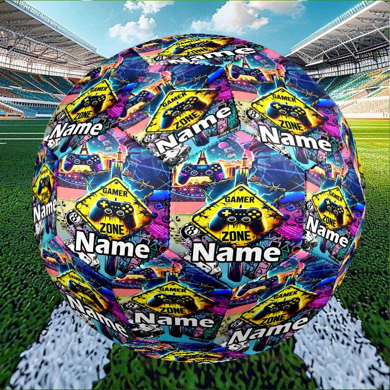 Custom Name Personalized Game On Print Size 5 Soccer Ball Training & Match Football, for Team, Kicking, Gift for Football Enthusiasts