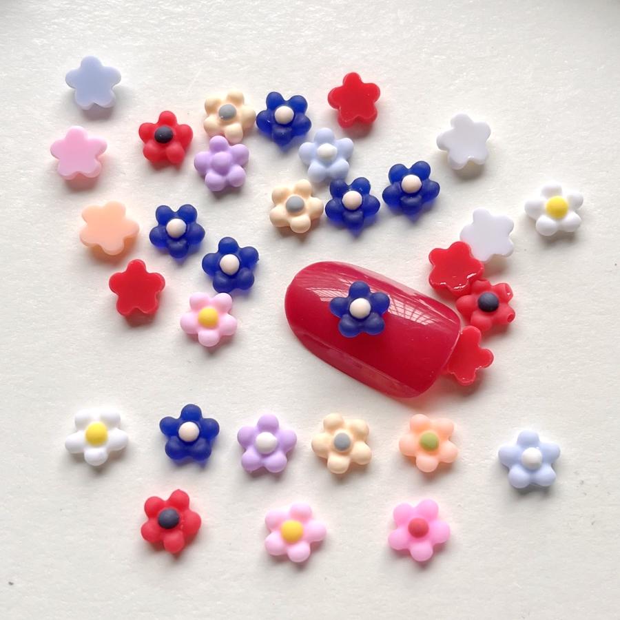 100 Pieces of Mixed Mini Egg Flower Resin Trim Flat Back Scrapbook Diy Jewelry Nail Art Deco Floret