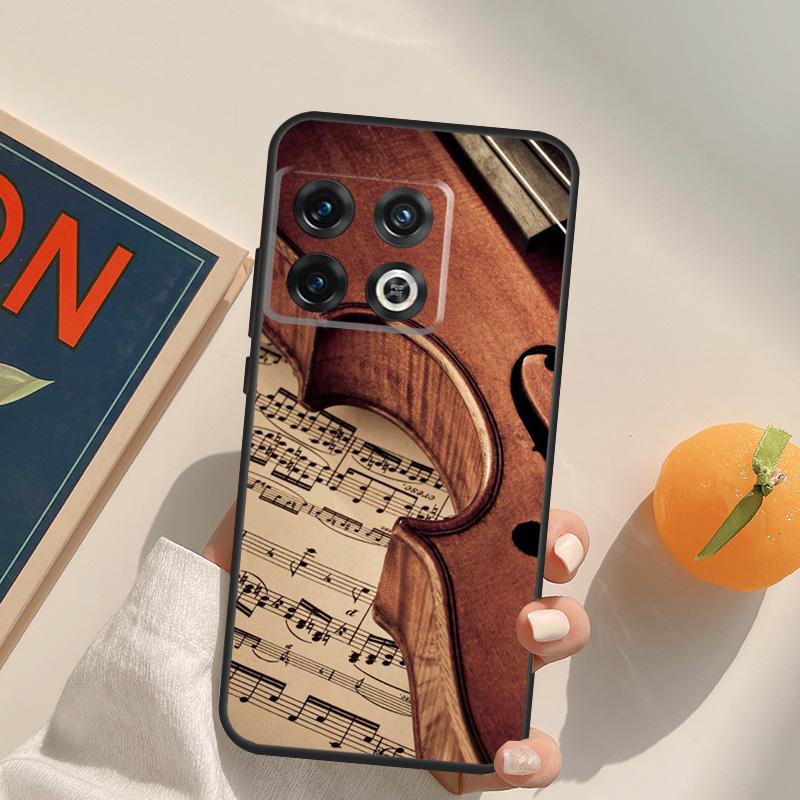 Elegant Violins Bow Sheet Music Case For OnePlus 15 13 12 11 13R 12R 10T 8T 13T OnePlus Nord 5 CE 3 2 4 Lite N20 N30 Cover
