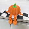 3D Articulated Sitting Posture Pumpkin Model Flexible Joints Poseable Halloween Decor Ornament Ideal Party Decoration Gift