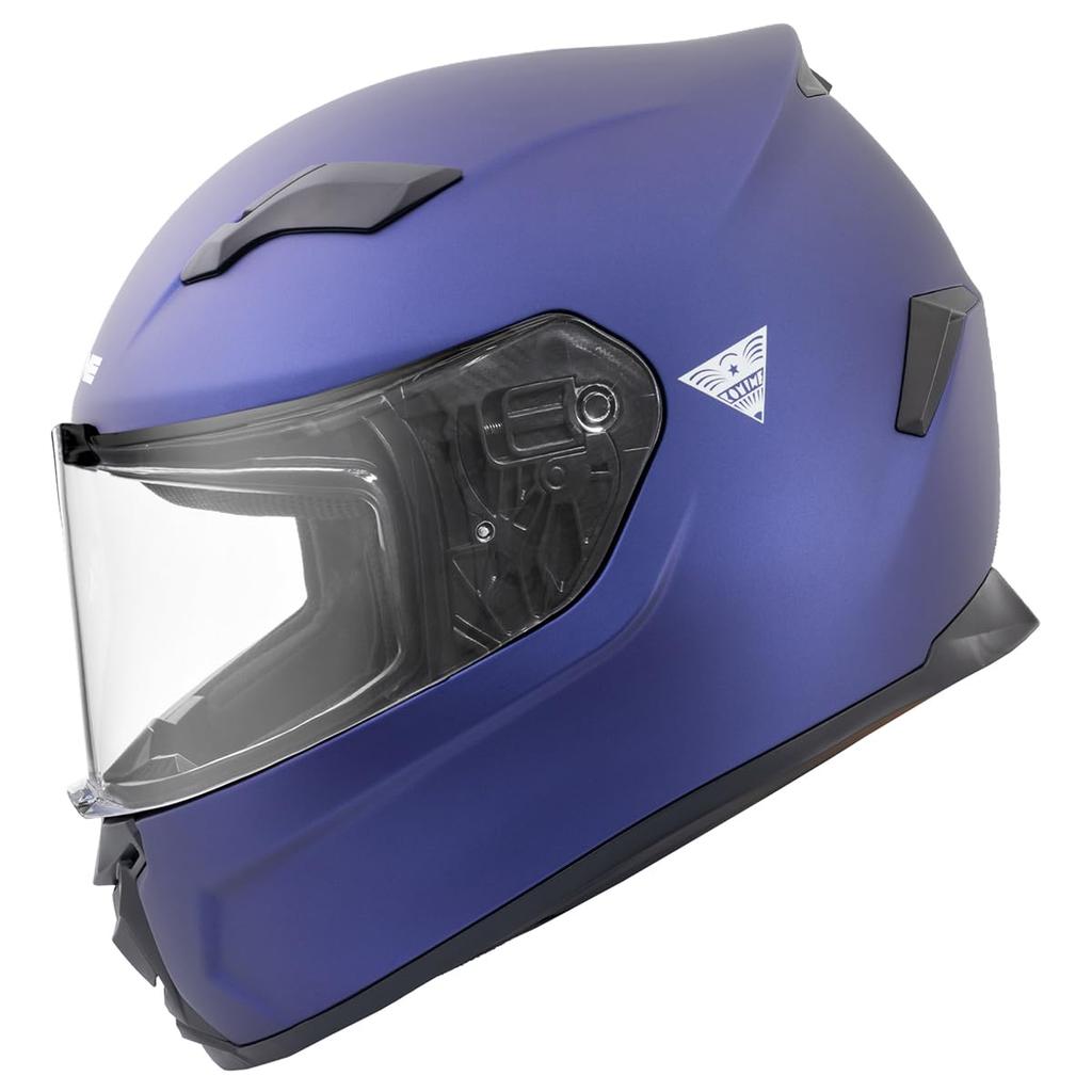 KOMINE FL Full Face Motorcycle Mat Metal XL HK-170 Helmet, Blue,