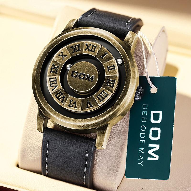 Dom 1345 New Unique Design Watches Reloj Feminino Fashion Black Men Sports Quartz Simple 3atm Waterproof Male s Watch Dom 1345