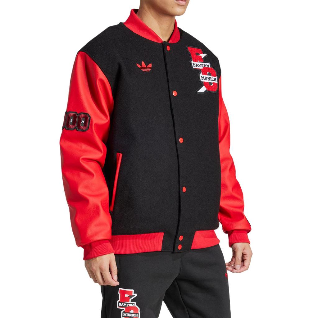 adidas Originals Vrct Fcb Casual Comfortable Windproof Warm Baseball Jacket Unisex Jacket Black JF0584