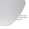 X AUTOHAUX Car Rearview Left Driver Side Mirror Glass Replacement with Backing Plate, Convex Heated White Glass for Fiat 500X 2015-2022.
