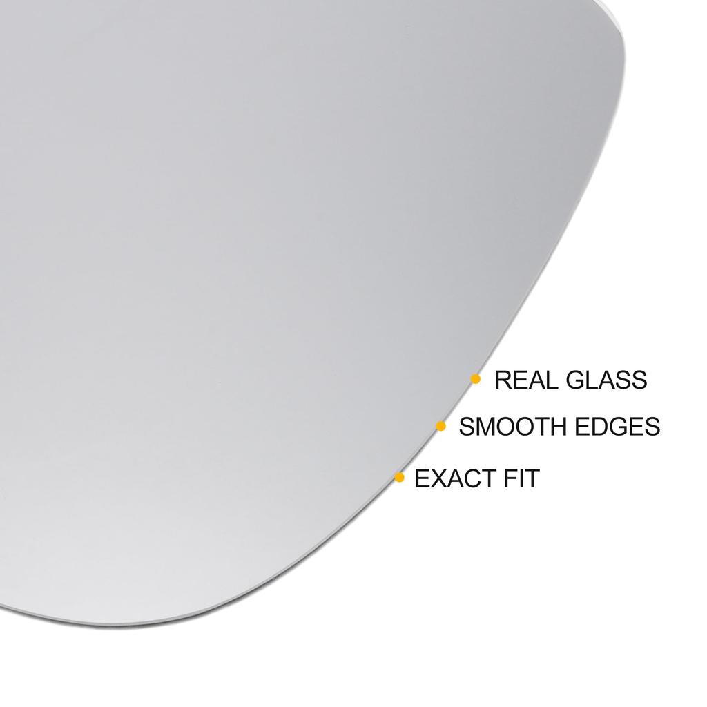 X AUTOHAUX Car Rearview Left Driver Side Mirror Glass Replacement with Backing Plate, Convex Heated White Glass for Fiat 500X 2015-2022.