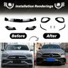 For Mercedes Benz C Class W206 C200 C260 2022 2023 2024 2025 2026 Automobile Front Bumper Spoiler Lip Splitter Decoration Kit