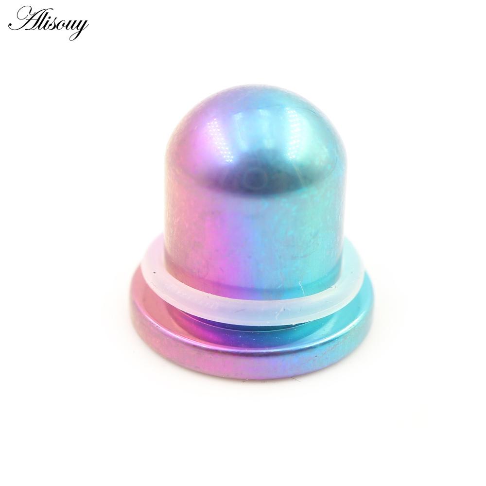 

Alisouy 1PC титановые градиентные цветные цилиндрические ушные калибры конические заглушки туннельный расширитель серьги-расширители пирсинг украшения для тела 1.6mm
