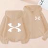 Kinder Strickjacke Herbst Winter Hoodie Reißverschluss Stil Sweatshirt 3-12 Jahre Jungen Mädchen Buchstabe Sport Oberteil Lässige Mode Lockere Jacke Kleidung